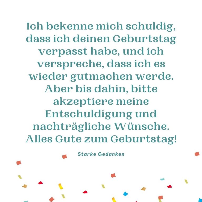 Geburtstag vergessen So machst du es wieder gut!