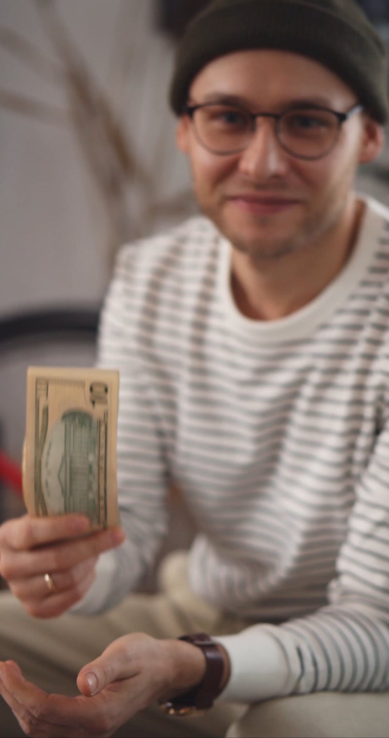 Guy Holding Dollar Bills Free Stock Video Footage, Royalty-Free 4K & HD Video Clip