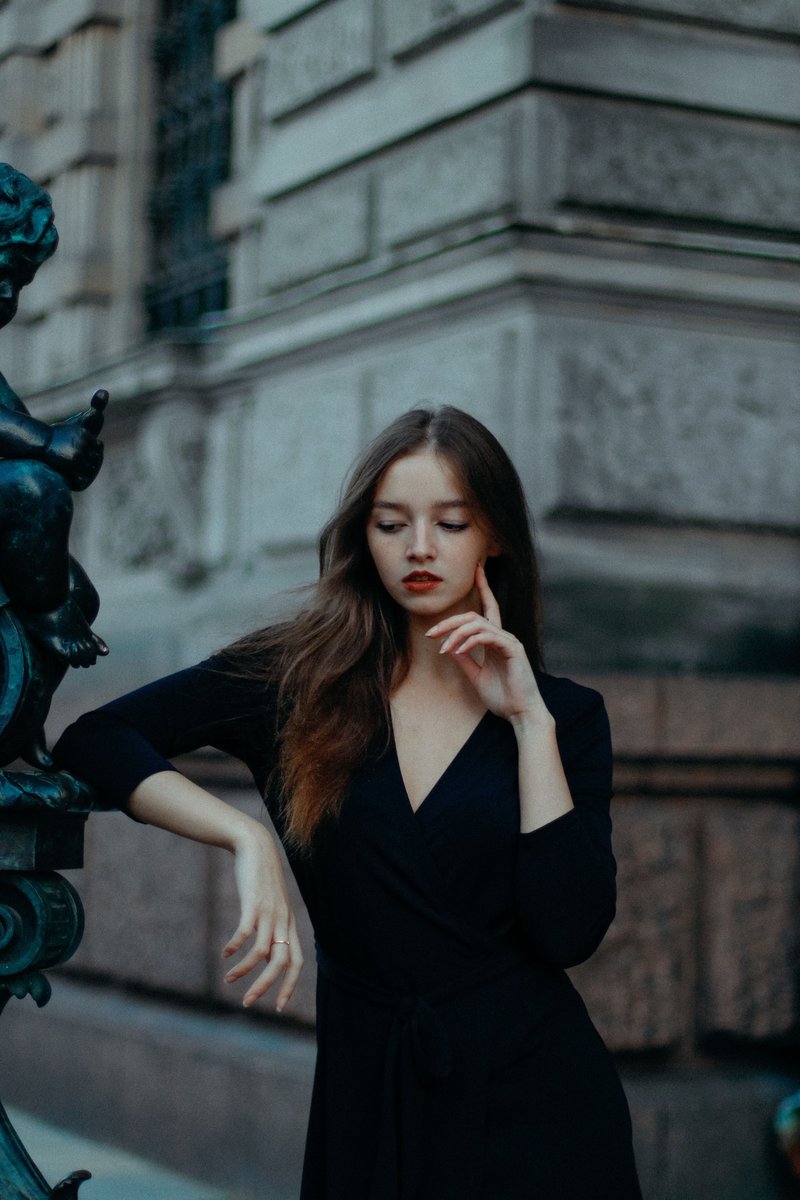 Photo Of Woman Wearing Black Dress &middot; Free Stock Photo