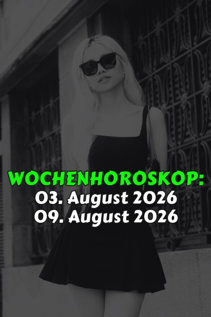 Wochenhoroskop: Das erwartet Dich im Zeitraum vom 03. August 2026 bis zum 09. August 2026