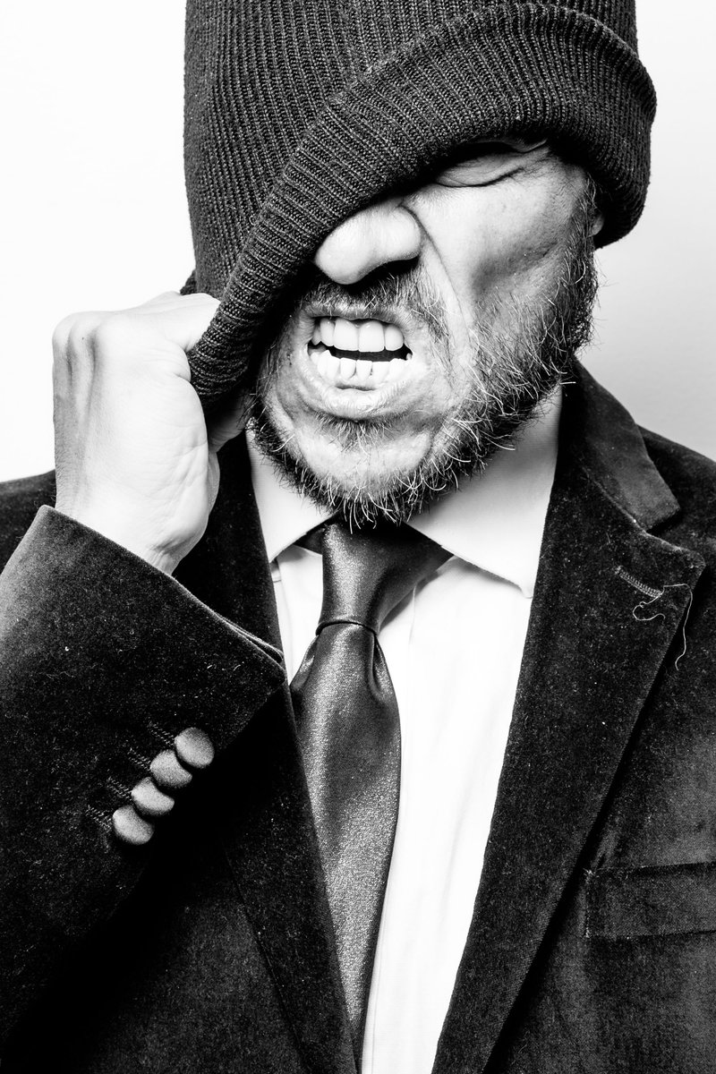 Black and White Portrait of an Angry Man · Free Stock Photo