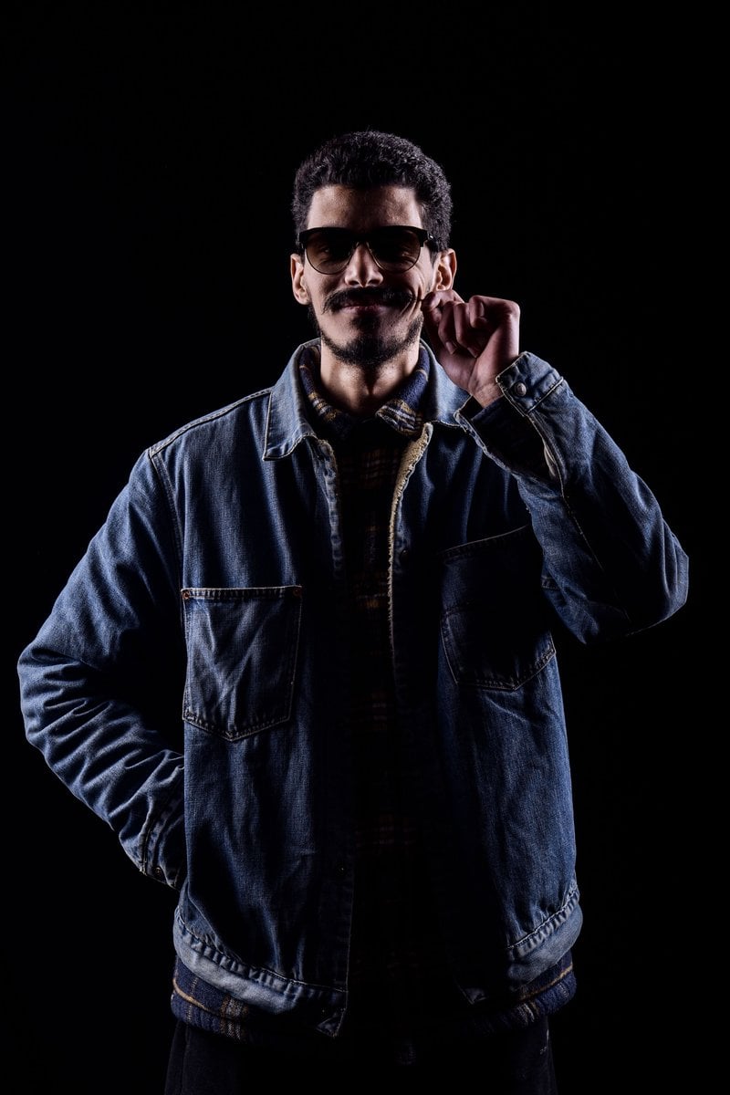 Cool Stylish Man in Denim Jacket on Dark Background · Free Stock Photo Cool Stylish Man in Denim Jacket on Dark Background · Free Stock Photo