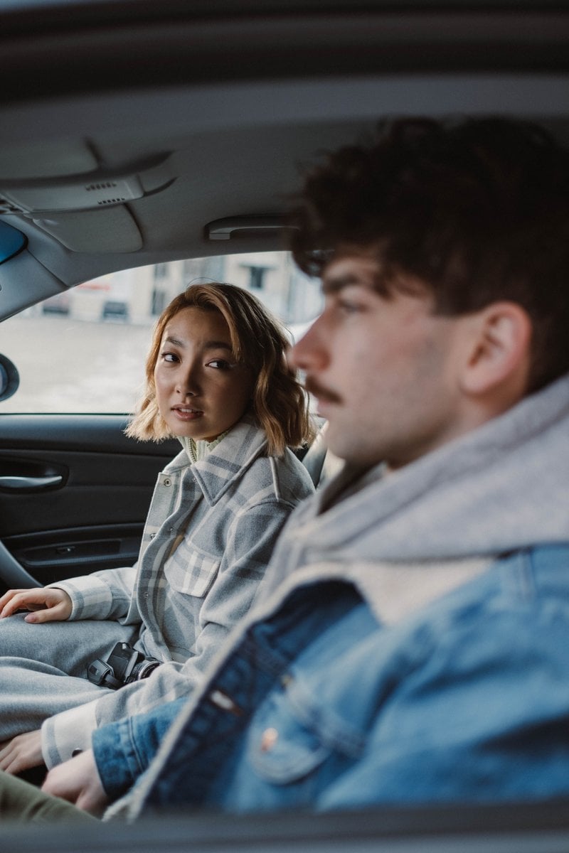 Couple Sitting in Car &middot; Free Stock Photo