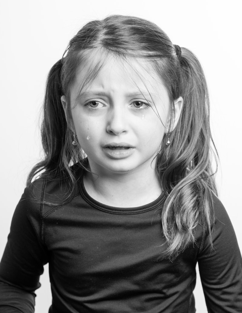 Little girl crying against white background · Free Stock Photo Little girl crying against white background · Free Stock Photo