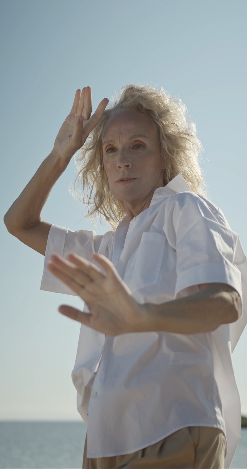 Low-Angle Shot of an Elderly Woman Posing