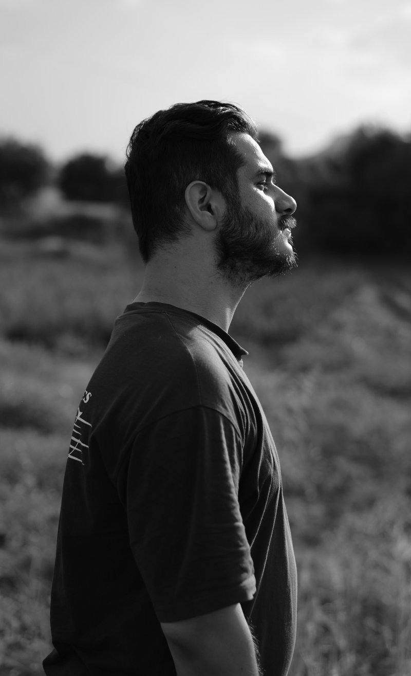 Monochrome Photo of a Handsome Man · Free Stock Photo
