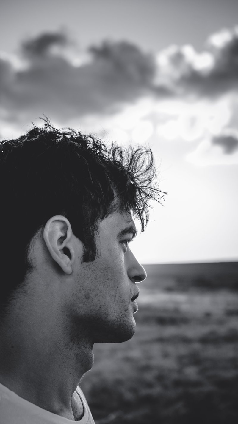 Monochrome Photo of a Handsome Man · Free Stock Photo