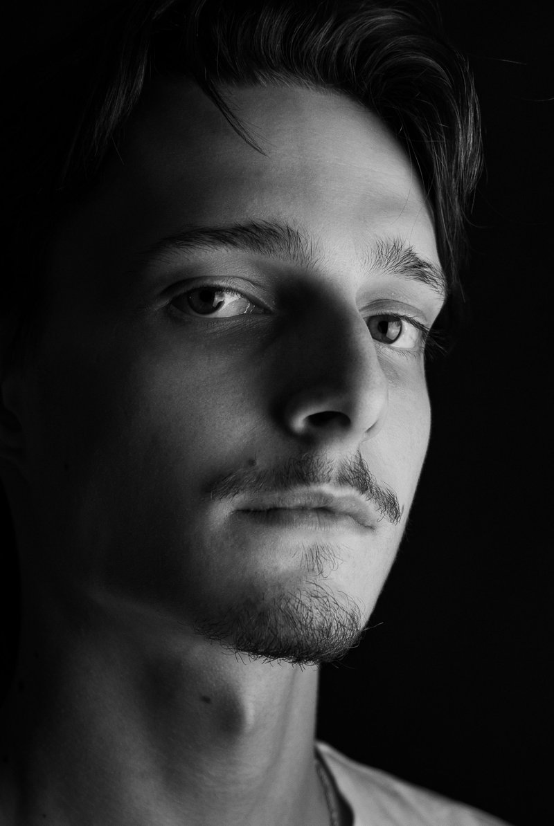 Monochrome Portrait Photo of Man · Free Stock Photo