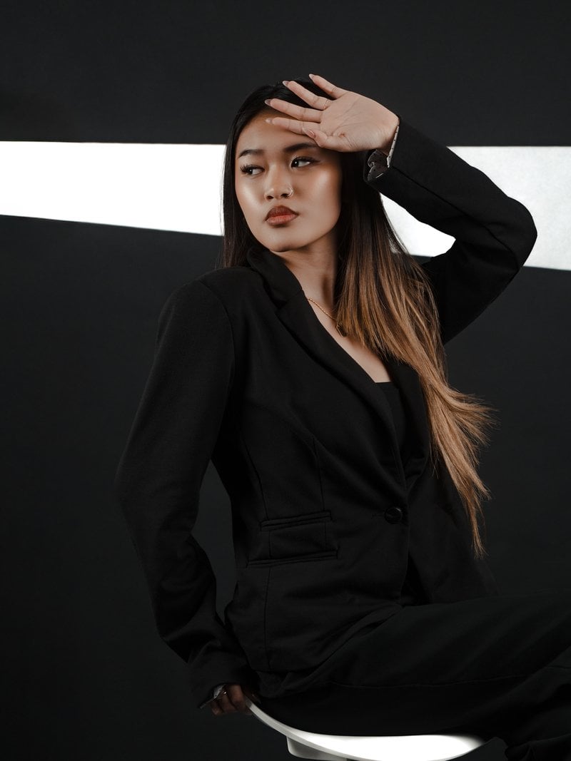 Stylish Woman Posing in Elegant Black Suit · Free Stock Photo Stylish Woman Posing in Elegant Black Suit · Free Stock Photo