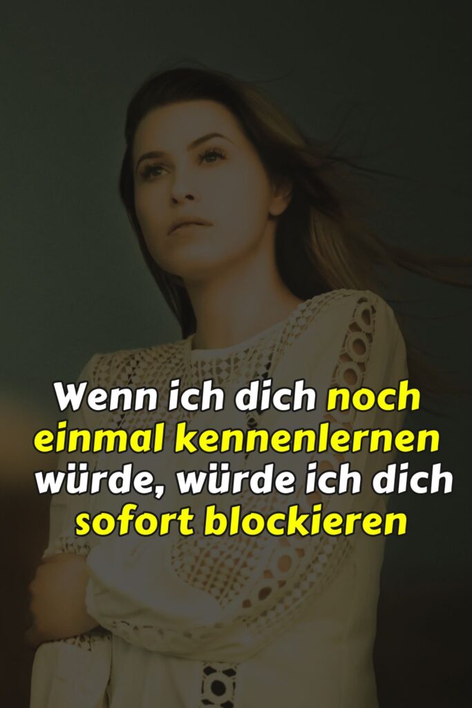Wenn ich dich noch einmal kennenlernen würde, würde ich dich sofort blockieren