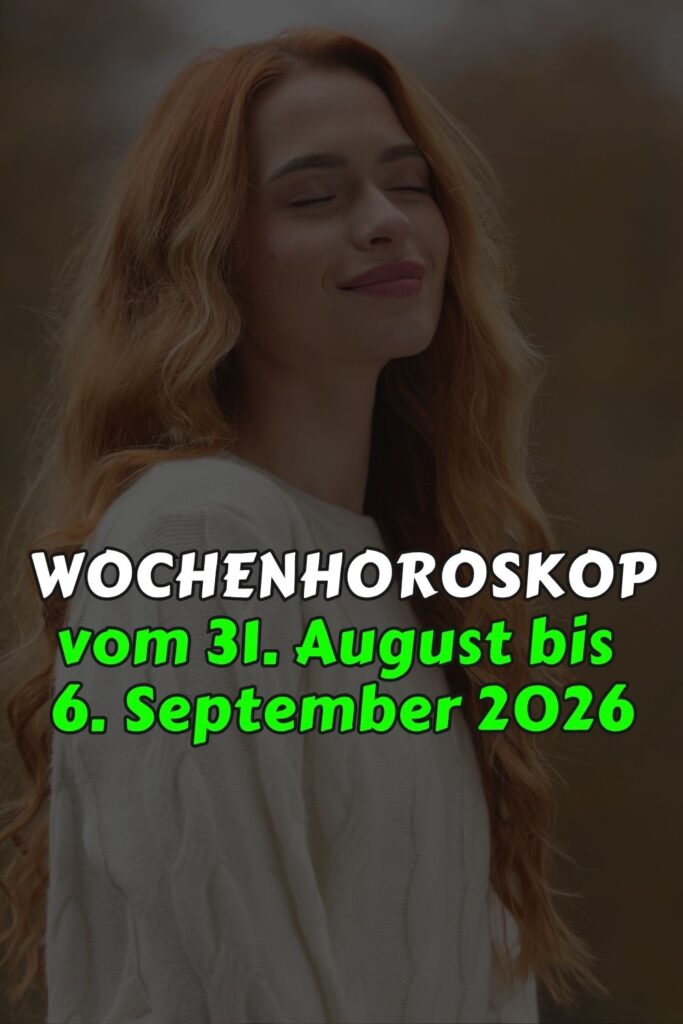 Wochenhoroskop vom 31. August bis 6. September 2026