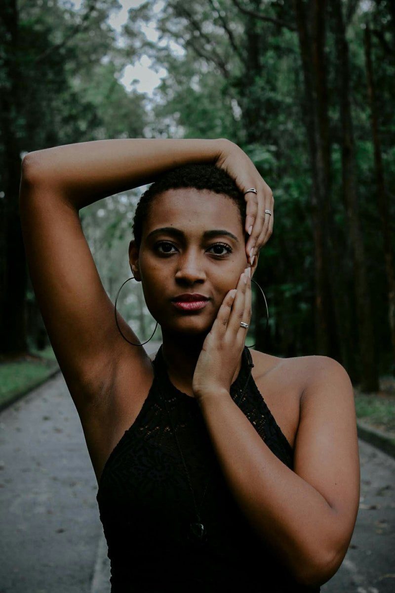 Close-Up Photo of a Woman Wearing Black Top · Free Stock Photo