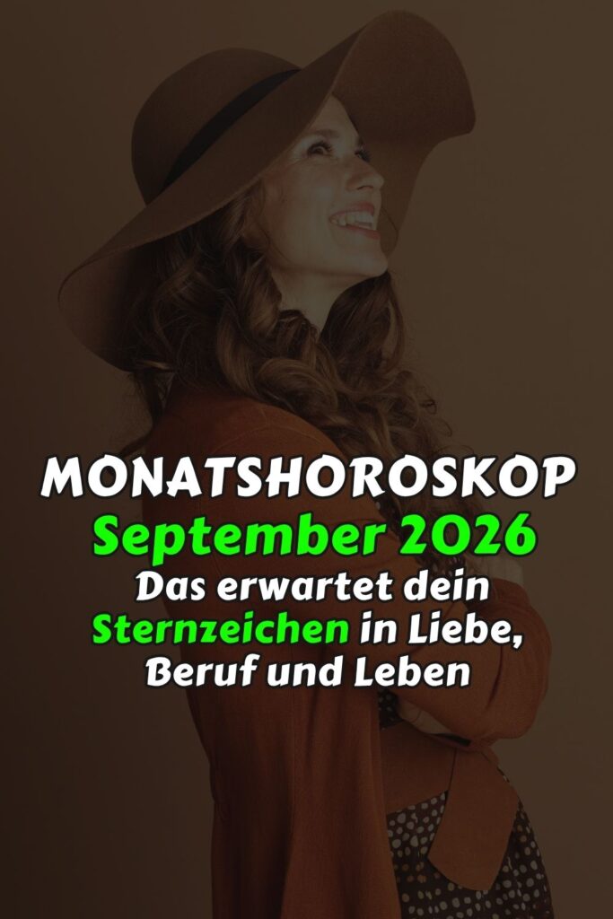 Monatshoroskop September 2026: Das erwartet dein Sternzeichen in Liebe, Beruf und Leben