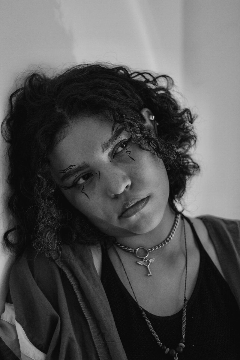 Black and White Portrait of a Sad Woman · Free Stock Photo