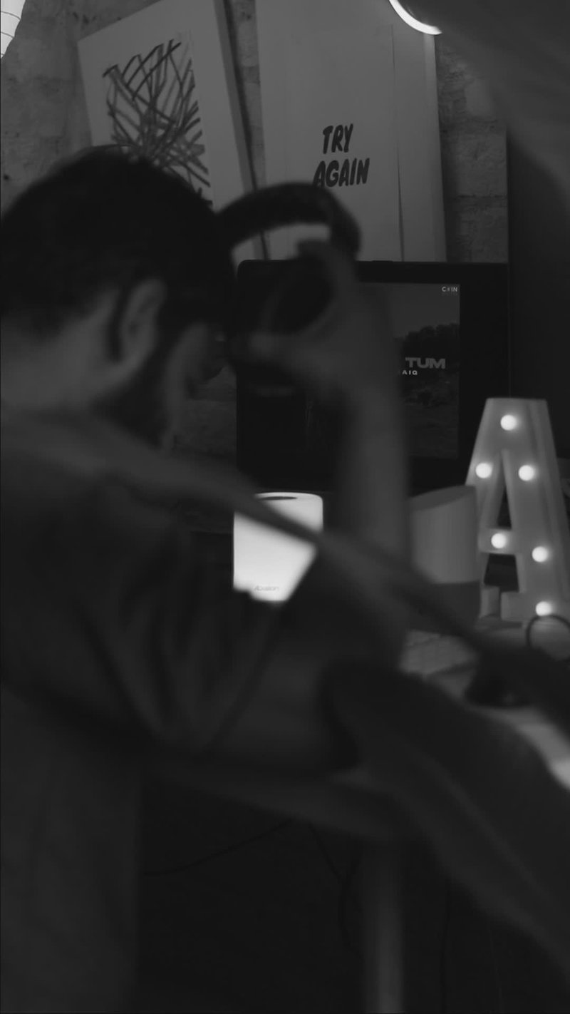 Creative Work Session in Moody Lighting